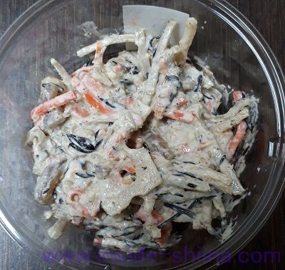 7品目のゴボウサラダ見た目