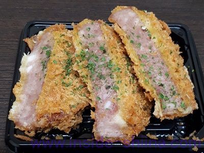 サクサク衣の厚切りハムカツ