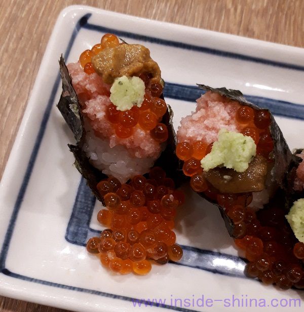 磯丸水産、一口贅沢こぼれ寿司（税込863円）アップ