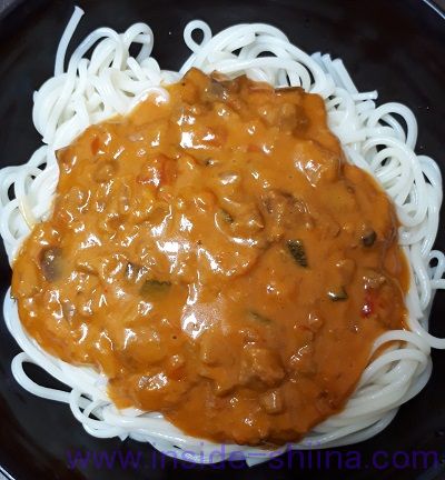 青の洞窟牛肉と7種の野菜のラグー見た目