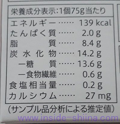 レアチーズデザートストロベリー(セブン)栄養成分表示