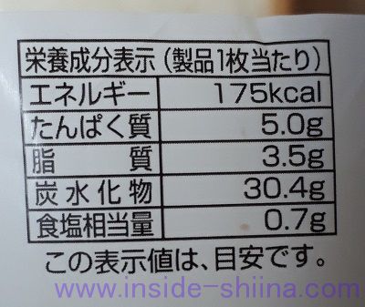 ホテルの朝（第一パン）栄養成分表示