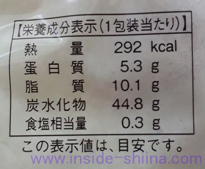 ふわっと生地の生どら（ファミマ）栄養成分表示