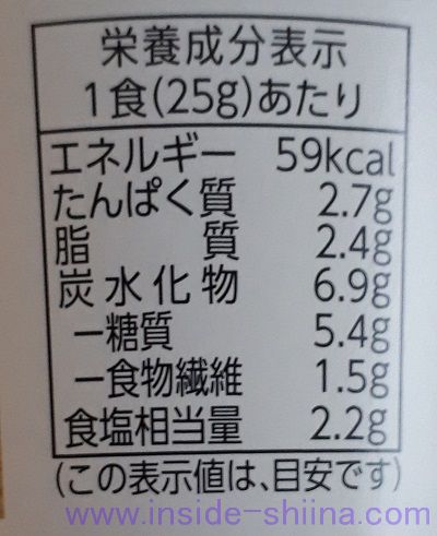 ごろっと揚げなすお味噌汁（ファミマ）栄養成分表示