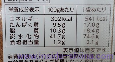 石窯オリーブオイルフォカッチャ(タカキベーカリー)栄養成分表示