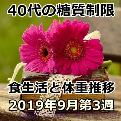 40代の糖質制限2019年9月第3週