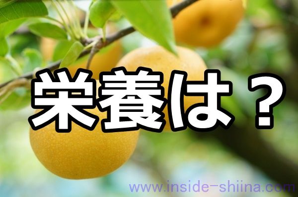 梨 栄養 ない