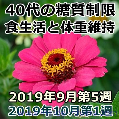 40代の糖質制限2019年9月第5週