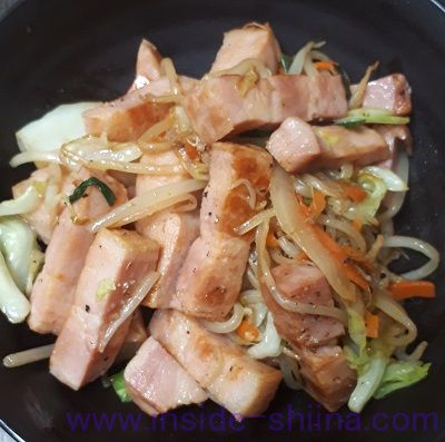 角切りベーコン 野菜炒め