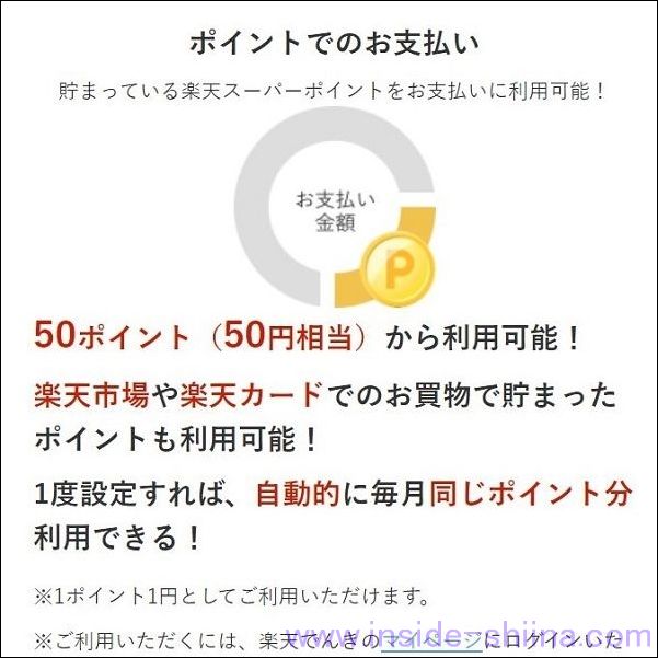 楽天でんきの支払いに期間限定ポイントのみ利用できるのか確認しました アウトサイド シーナ