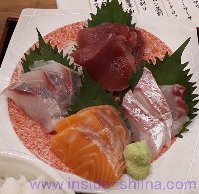 お刺身盛り合わせ定食(磯丸水産) お刺身4種類