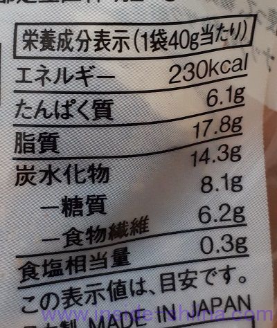 無印の糖質オフ 糖質10g以下のお菓子 ショコラサブレ（Chocolate Sable）税込250円 カロリー 糖質