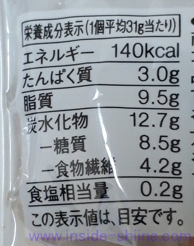 無印の糖質オフ 糖質10g以下のお菓子 プレーンドーナツ（Plane Doughnut）カロリー 糖質