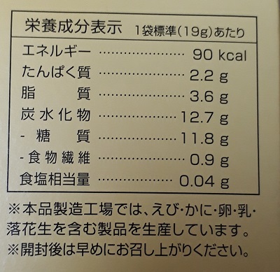 チーズonクラッカー カロリー 糖質