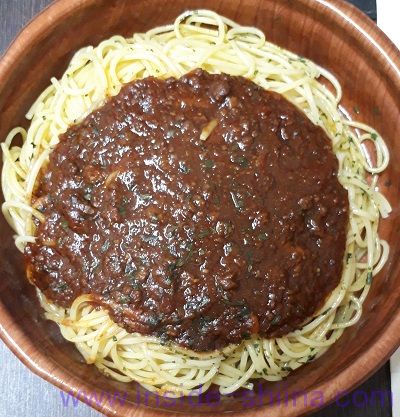 ミートソース（ファミマ） 見た目