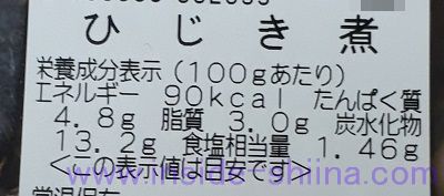 ひじき煮 カロリー 糖質