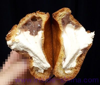 あんこと黒蜜のシュークリーム（ファミマ） 中身