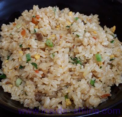 大阪王将 直火で炒めた炒飯 炒めた後