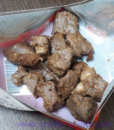 牛ハツ七味唐辛子焼き（ファミマ） 見た目