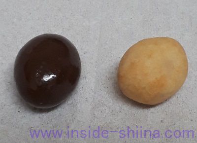 チョコボールとチョコボールのなかみの見た目の違い!