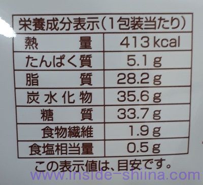 パイの実みたいなデニッシュのカロリー、糖質は！