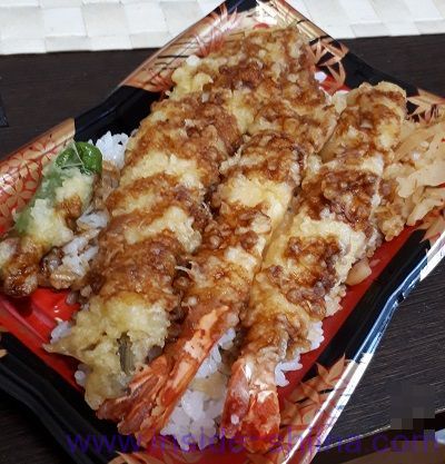 大海老と真穴子の天重
