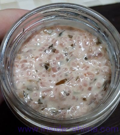 しば漬のタルタルソース（もへじ） 見た目