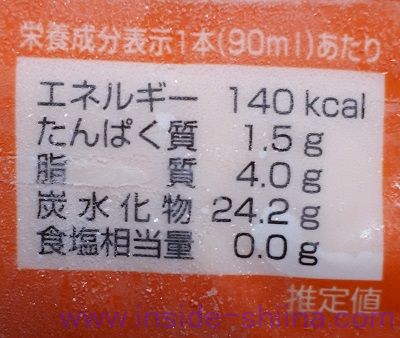 リボンナポリンアイス カロリー 糖質