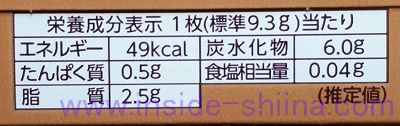 森永製菓 チョコチップクッキー、1枚当りのカロリー、糖質、脂質は！