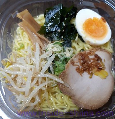 はまぐり出汁の冷し塩ラーメン（セブン） 見た目