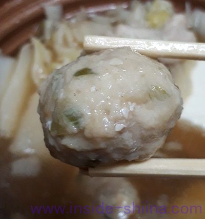 だし香る鶏ちゃんこ鍋（セブン） 鶏団子