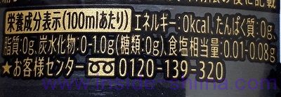 クラフトボス ブラックのカロリー、糖質、脂質は！