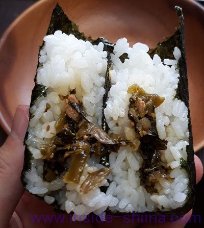 高菜鶏そぼろ(ミニストップ) 中身