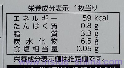 ミスターイトウ ラングリー、1枚当りのカロリー、糖質、脂質は！