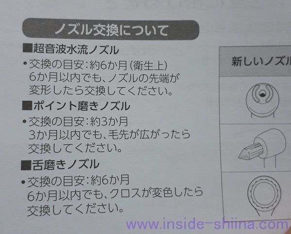 ジェットウォッシャードルツ「EW-DJ54-W」のノズル交換タイミング