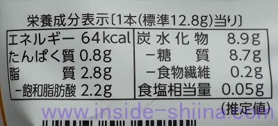 ブルボン 贅沢ルマンド、1個当りのカロリー、糖質、脂質は！