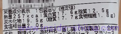 サラダチキンとたまご（ファミマ） カロリー 糖質