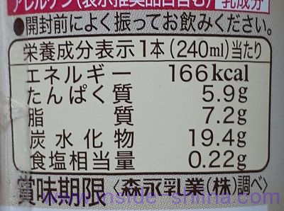 マウントレーニア カフェラッテのカロリー、糖質、脂質は！