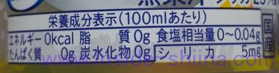 伊賀の天然水 強炭酸水 レモンのカロリー、糖質は！