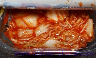ご飯がススムホタテでデカうまキムチ(PICKLES) 見た目