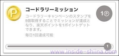 ICONIT（アイコニット）の楽天リワード コードラリーミッション
