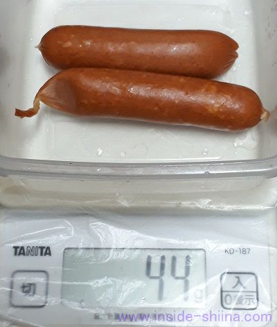 業務スーパー チョリソーウインナー1本当りの重さ、本数は？