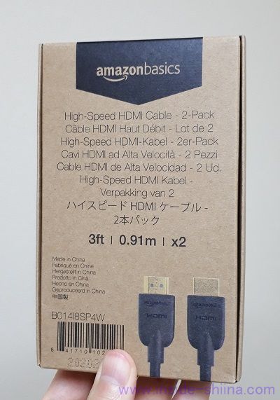 AmazonベーシックのHDMIケーブル「プレミアムハイスピードHDMIケーブル 2本セット (タイプAオス - タイプAオス)」