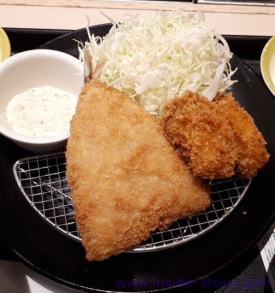 松のや カキフライ&アジフライ定食 カロリー 糖質