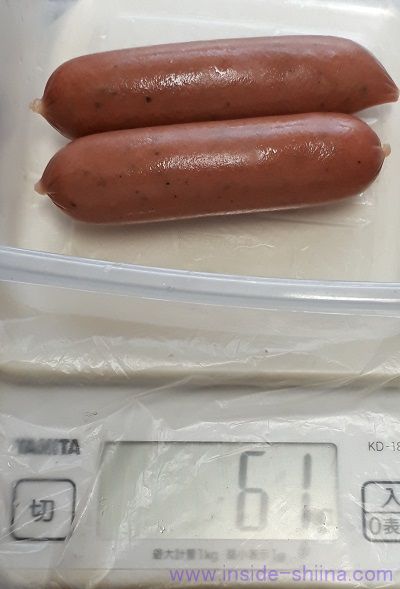 業務スーパー ペッパーウインナー1本当りの重さ、本数は？
