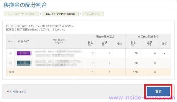 iDeCo移換金の配分割合２