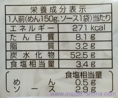 マルちゃん焼きそば 塩 カロリー 糖質