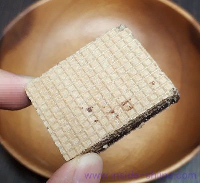 Zackey ピーナッツチョコウエハースの見た目