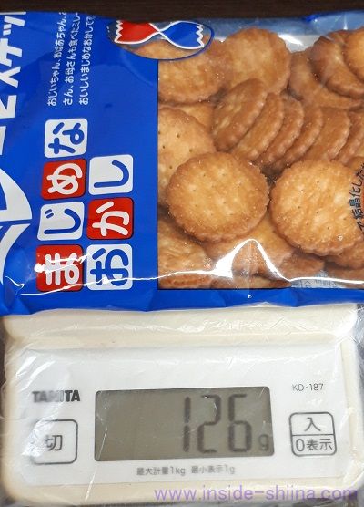 ミレービスケット、1袋の重さは何グラム?