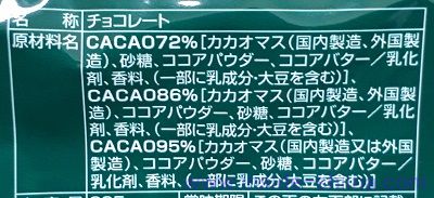 チョコレート効果の原材料（成分）は！